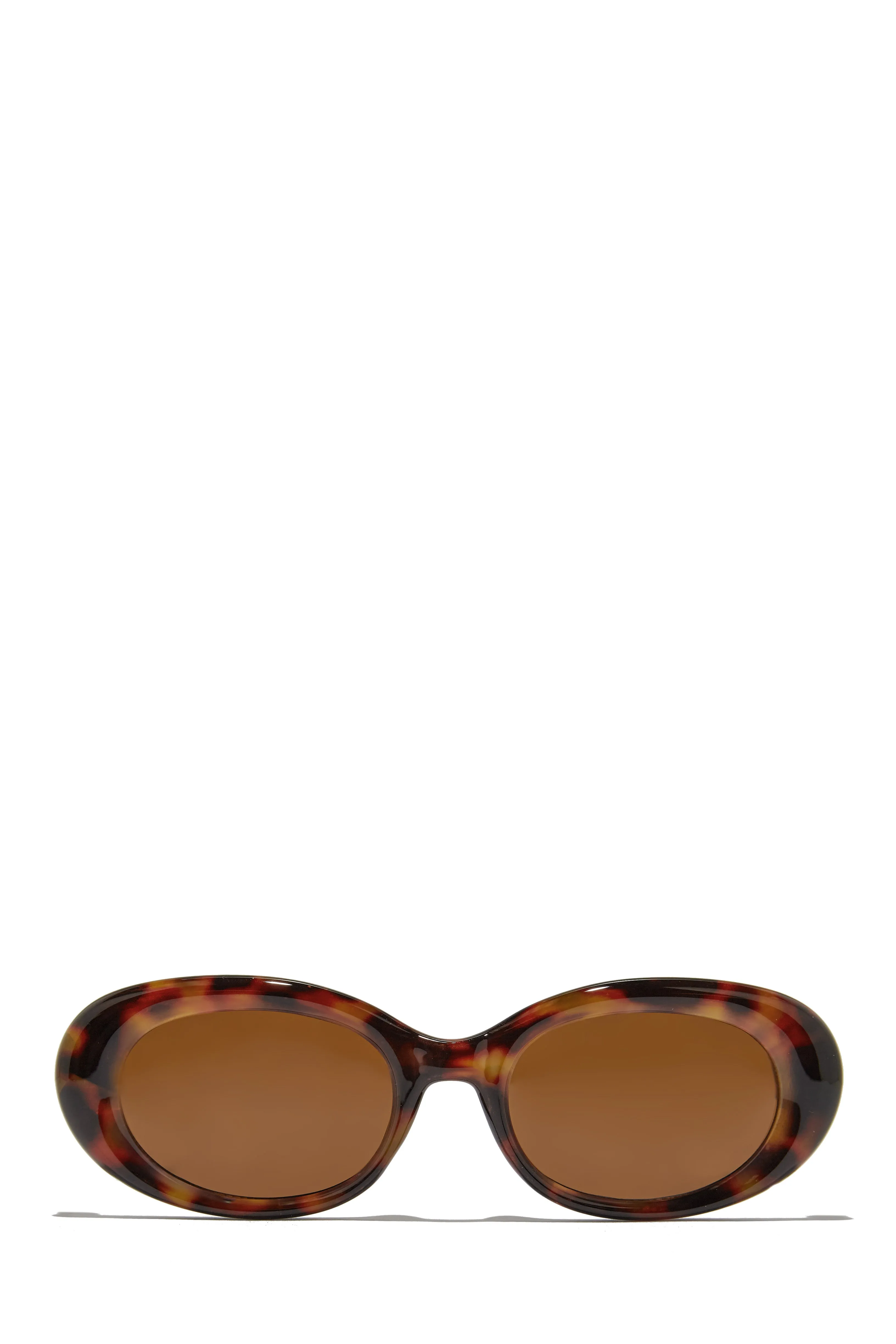 Tube Girl Oval Sunglasses - Clear