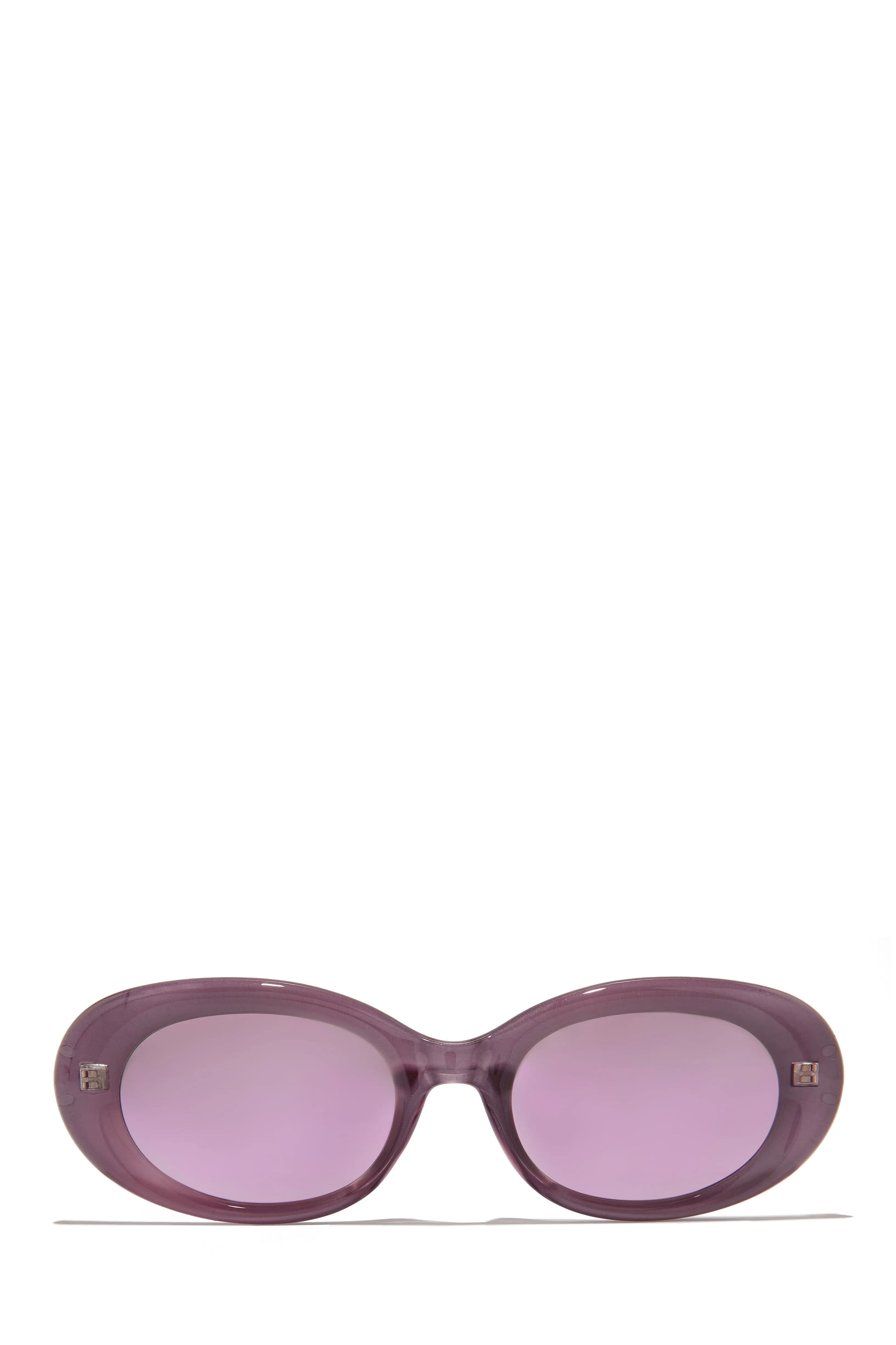 Tube Girl Oval Sunglasses - Clear