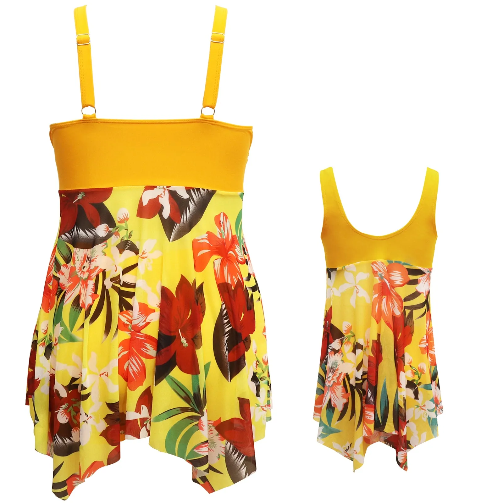 V neck Backless Mommy and Me Swimsuits