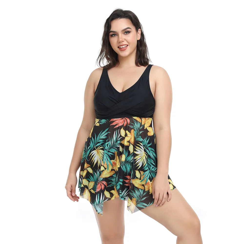 V neck Backless Mommy and Me Swimsuits