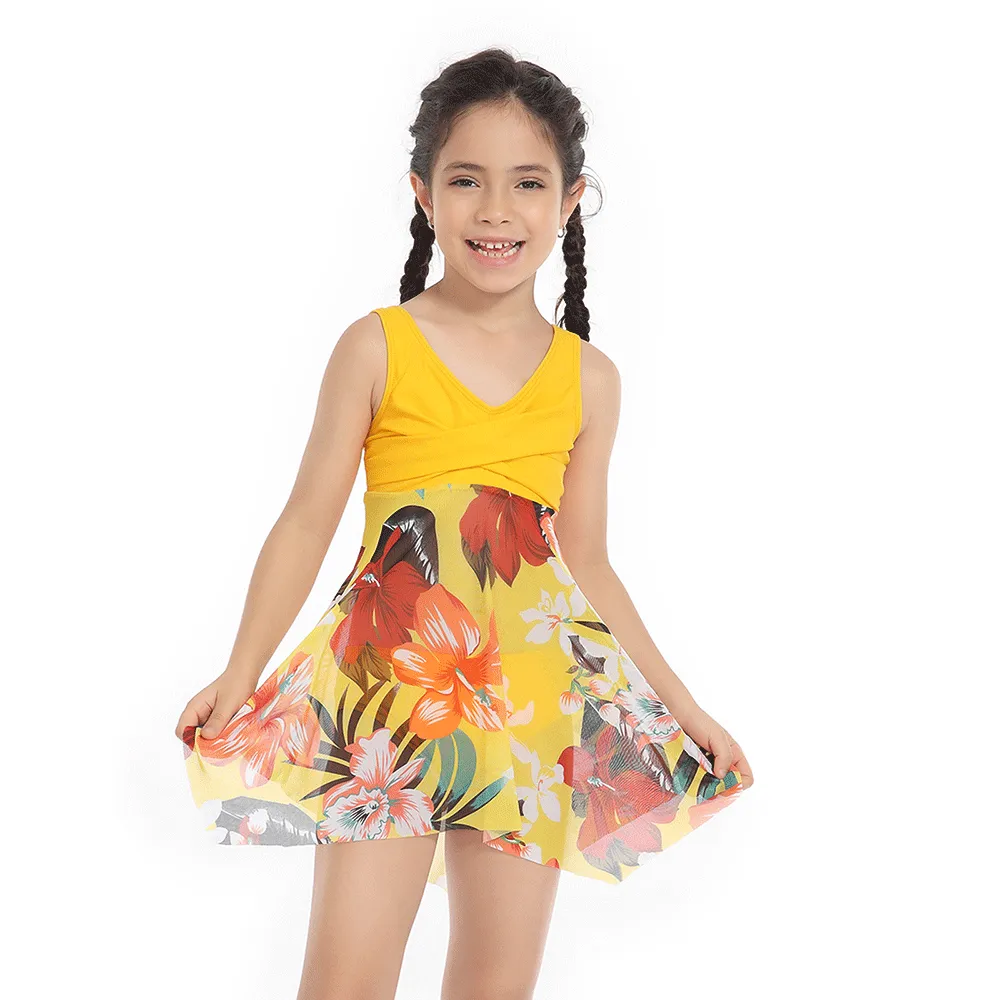 V neck Backless Mommy and Me Swimsuits