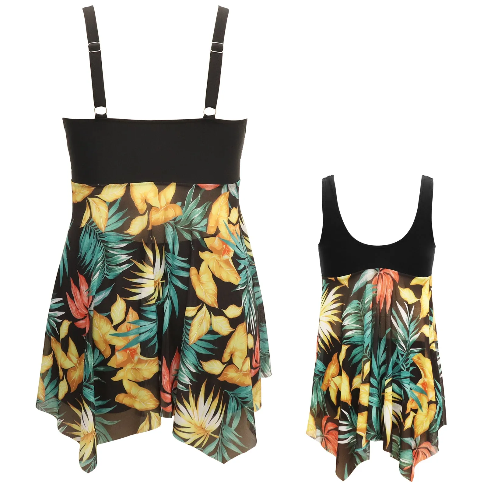 V neck Backless Mommy and Me Swimsuits