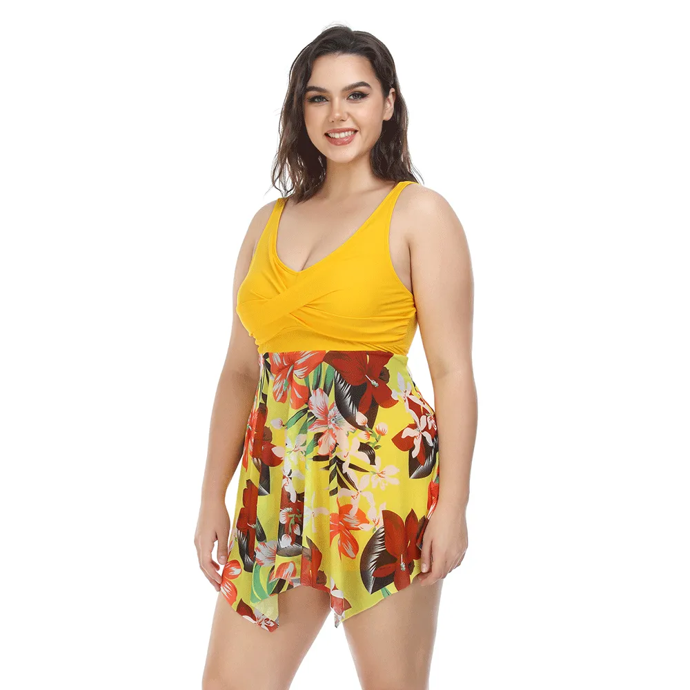V neck Backless Mommy and Me Swimsuits