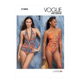 V1894 Misses' Swimsuits