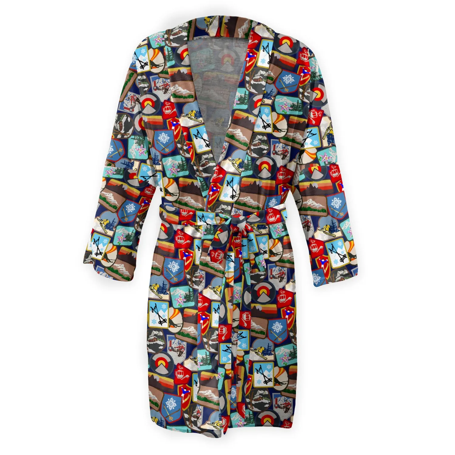 Vintage Ski Patches Robe