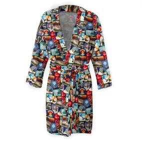 Vintage Ski Patches Robe