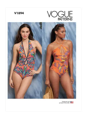 Vogue Pattern V1894 Misses' Swimsuits