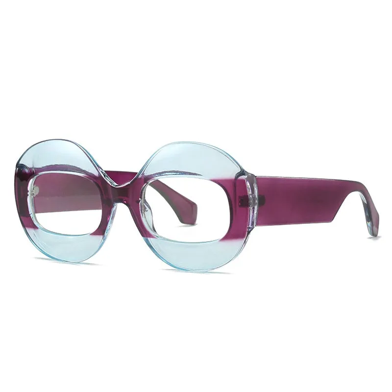 Wellia Two Tone Retro Round Sunglasses - 11 Colors