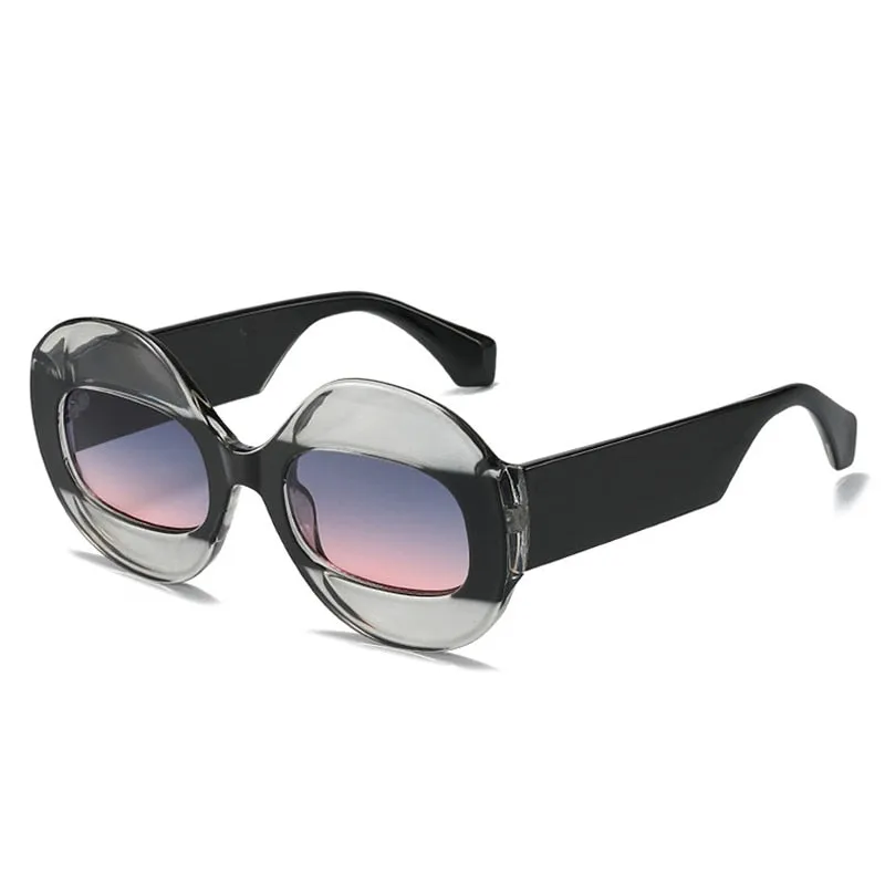 Wellia Two Tone Retro Round Sunglasses - 11 Colors