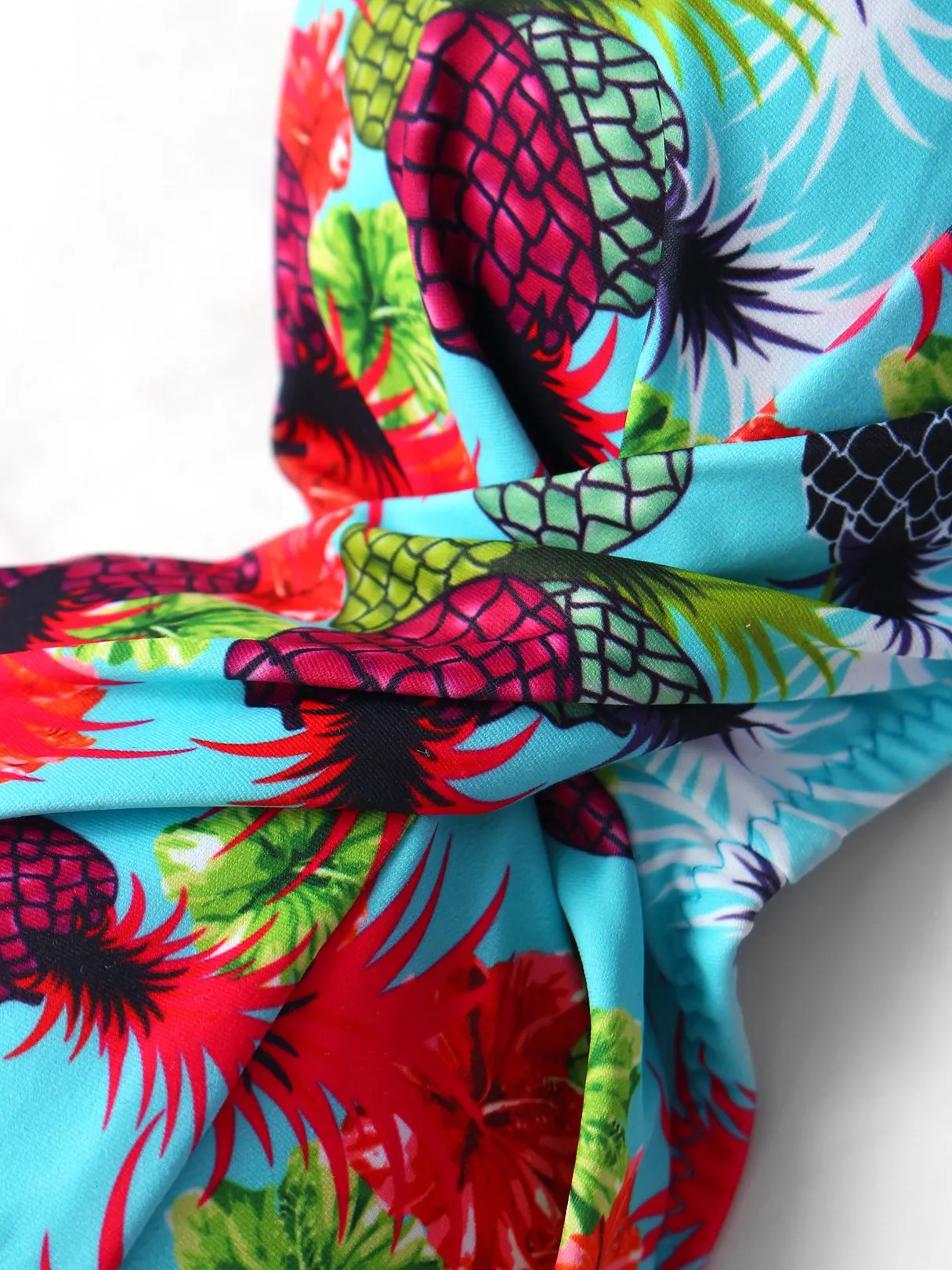 Wholesale Halter V-Neck Sleeveless Floral Print Bikinis