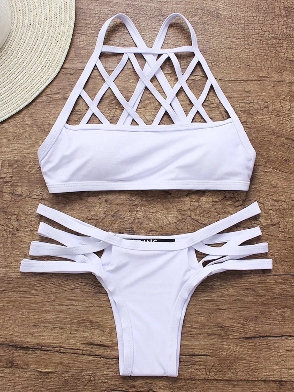 Wholesale Sexy Sleeveless Strappy Design Swimwear