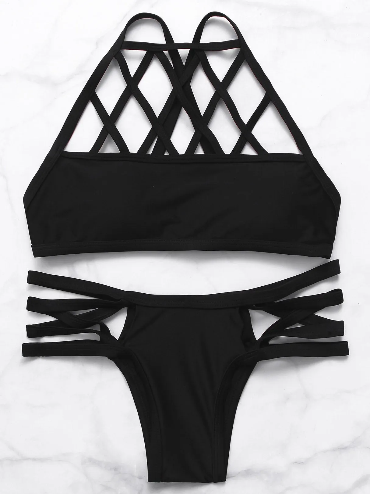 Wholesale Sexy Sleeveless Strappy Design Swimwear